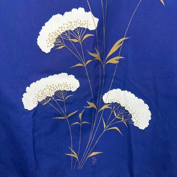 Vintage 60s The Bagshaws St. Lucia Blue Wrap Maxi Skirt Floral Cotton MCM Sz M - Picture 7 of 8